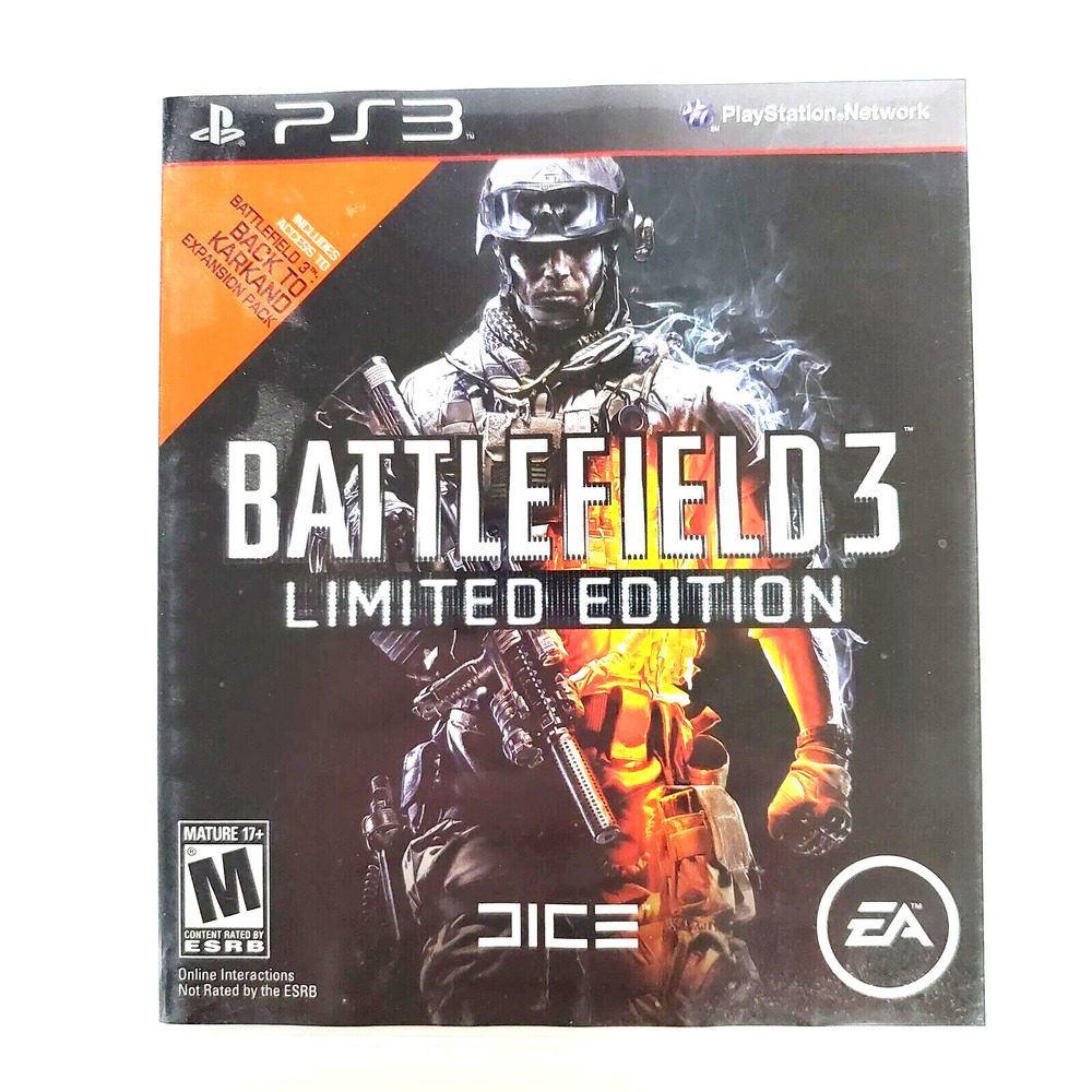 Battlefield 3 Limited Edition Sony PlayStation 3 Disc + Manual PS3 Game Complete